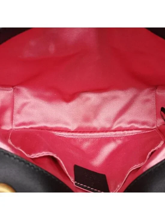 Gucci GG Marmont Black Multicolor Velour Messenger Bag - Picture 9 of 16